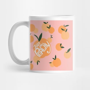 Just Peachy on Pink Mug